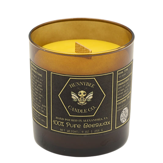 Wooden Wick 100% Beeswax Candle - 9 Oz